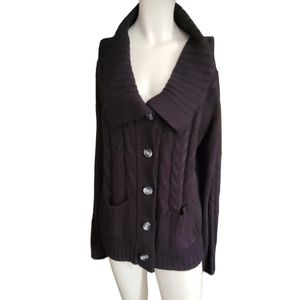 St. John's Bay ~ womens button Down sweater